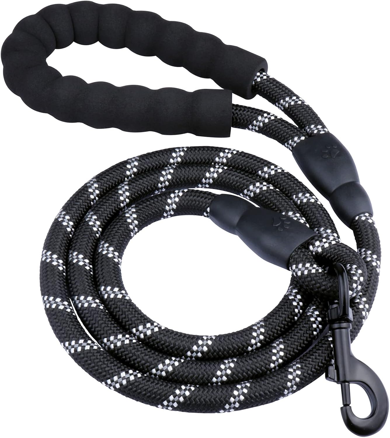 Rope Dog Lead, Befekt Gears 5FT Durable Rope Twist Lead with Soft Padded Handle and High Reflective Threads for Small, Medium and Large Dogs