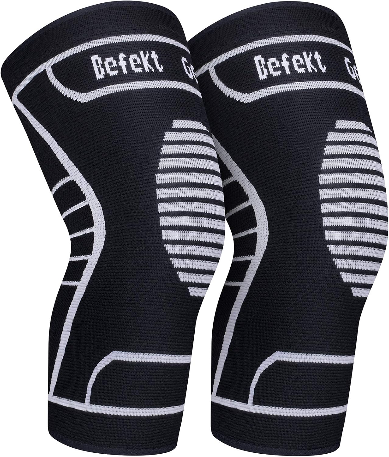 Befekt Gears Knee Brace and Ligament [2 Pack], Knee Support Sports Crossfit Compression Breathable and Non-Slip Support Pain Relief for Running/Volleyball for Men/Women